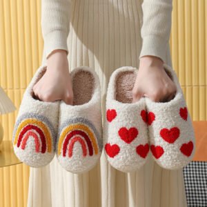 Cotton Slippers Women's Indoor Home Plush Warm Slippers