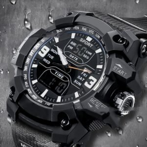 Stylish Black Technology Sports Luminous Boys Electronic Watch