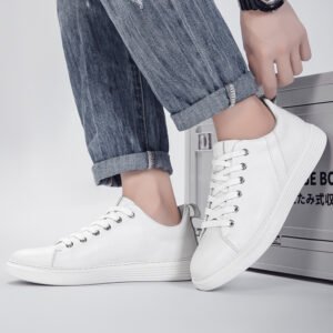 Spring Low-cut Genuine Leather Top Layer Cowhide Flat Retro Sneaker