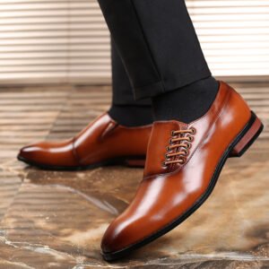 Japanese Square Toe Large Size Men's Shoes