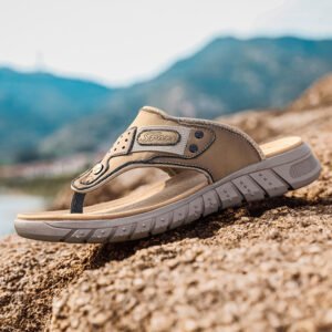 Flip Flops Men's Summer Outdoor Non-slip Wear-resistant Flip-flops Soft Bottom