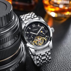 Luminous Sun Moon Star Function Men's Mechanical Watch