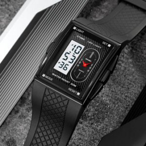 Simple Student Youth Fashion Trend Double Display Multi-functional Sports Waterproof Electronic Watch