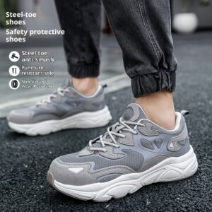 Steel Head Non-slip Soft Bottom Four Seasons Breathable Mesh Shoes