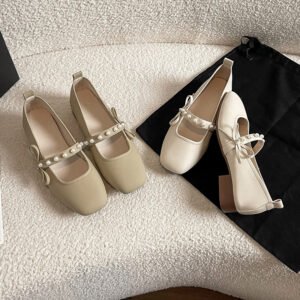 Multicolor Comfortable Low Heel Retro Easy Matching Soft Bottom Flats Autumn Chunky Heel