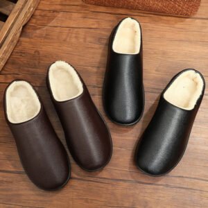 Men's Cotton Non-slip Soft Bottom Leather Surface Waterproof Shoes