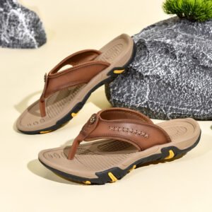 Genuine Leather Flip Flops Outdoor Wear Non-slip