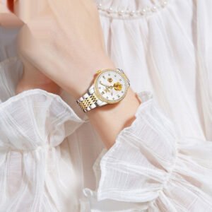 Hollow Mechanical Watch Women's Steel Belt Waterproof