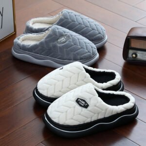 Thick Bottom Non-stinky Feet Home Indoor Non-slip Winter Fluffy Slippers