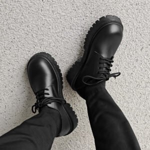 Niche British Casual Men's Shoes Thick Bottom Increased