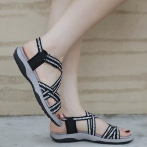 Sports Printed Casual Velcro Plus Size Women's Sandals